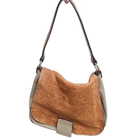 Innue Multicolor Pebbled Leather Shoulder Bag Purse Boho Casual Minimalist Basic - Picture 1 of 9